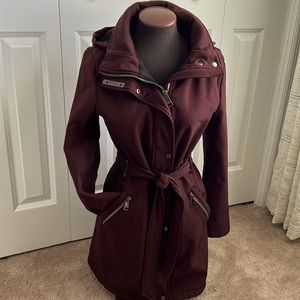 EUC Calvin Klein maroon lined jacket, size XL.